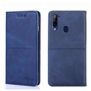 For ZTE Libero 5G Cow Texture Magnetic Horizontal Flip Leather Phone Case(Blue)