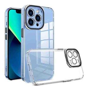 For iPhone 12 Pro TPU + Acrylic Transparent Phone Case with Lens Film(Black)