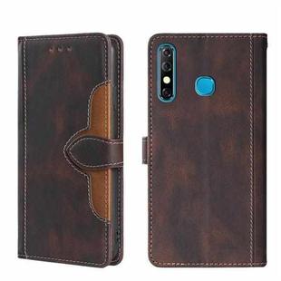 For Infinix Hot 8 / Hot 8 Lite X650 X650B Skin Feel Magnetic Buckle Leather Phone Case(Brown)