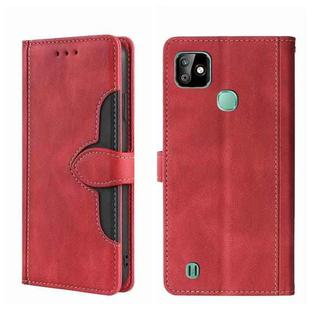 For Infinix Smart HD 2021 X612 Skin Feel Straw Hat Magnetic Buckle Leather Phone Case(Red)