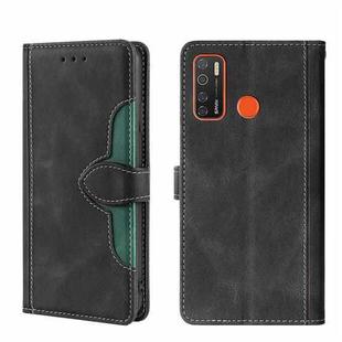 For Tecno Camon 15 / Camon 15 Air Skin Feel Straw Hat Magnetic Buckle Leather Phone Case(Black)