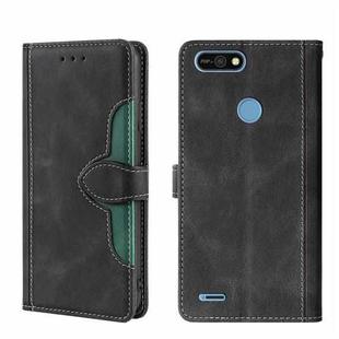 For Tecno Pop 2 / Pop 2 F / Pop 2 Pro Skin Feel Straw Hat Magnetic Buckle Leather Phone Case(Black)