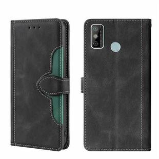 For Tecno Spark 6 GO Skin Feel Straw Hat Magnetic Buckle Leather Phone Case(Black)