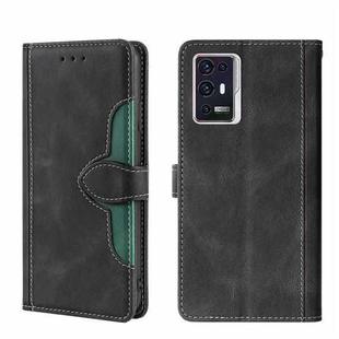 For ZTE Axon 30 Pro 5G Skin Feel Straw Hat Magnetic Buckle Leather Phone Case(Black)