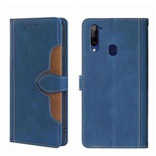 For ZTE Libero 5G Skin Feel Straw Hat Magnetic Buckle Leather Phone Case(Blue)
