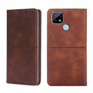 For TCL C21 Cow Texture Magnetic Horizontal Flip Leather Phone Case(Dark Brown)