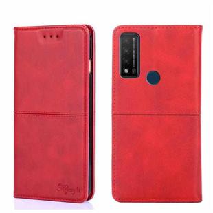 For TCL 20 R 5G/Bremen/20 AX 5G Cow Texture Magnetic Horizontal Flip Leather Phone Case(Red)