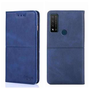 For TCL 20 R 5G/Bremen/20 AX 5G Cow Texture Magnetic Horizontal Flip Leather Phone Case(Blue)
