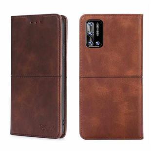 For Doogee N40 Pro Cow Texture Magnetic Horizontal Flip Leather Phone Case(Dark Brown)
