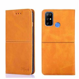 For Doogee X96 Pro Cow Texture Magnetic Horizontal Flip Leather Phone Case(Light Brown)