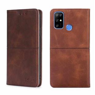 For Doogee X96 Pro Cow Texture Magnetic Horizontal Flip Leather Phone Case(Dark Brown)