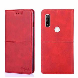 For Fujitsu Arrows We F-51B Cow Texture Magnetic Horizontal Flip Leather Phone Case(Red)
