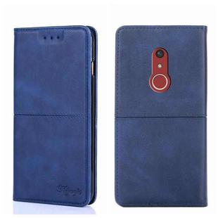 For Fujitsu Arrow Be4 Plus F-41B Cow Texture Magnetic Horizontal Flip Leather Phone Case(Blue)