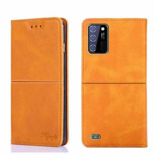 For Oukitel C25 Cow Texture Magnetic Horizontal Flip Leather Phone Case(Light Brown)