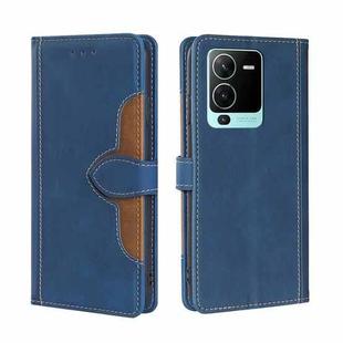 For vivo S15 Pro 5G Skin Feel Magnetic Buckle Leather Phone Case(Blue)