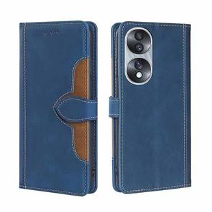 For Honor 70 Skin Feel Magnetic Buckle Leather Phone Case(Blue)