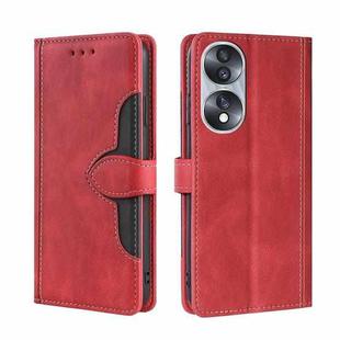 For Honor 70 Skin Feel Magnetic Buckle Leather Phone Case(Red)