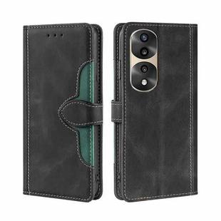 For Honor 70 Pro / 70 Pro Plus Skin Feel Magnetic Buckle Leather Phone Case(Black)