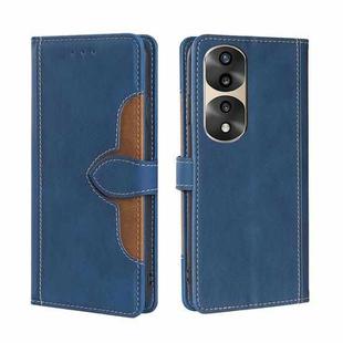 For Honor 70 Pro / 70 Pro Plus Skin Feel Magnetic Buckle Leather Phone Case(Blue)