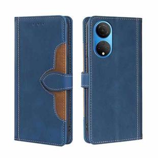 For Honor X7 4G Skin Feel Magnetic Buckle Leather Phone Case(Blue)