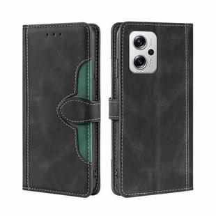 For Xiaomi Redmi Note 11T Pro / Pro Plus 5G Skin Feel Magnetic Buckle Leather Phone Case(Black)