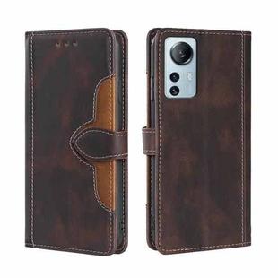 For Xiaomi 12 Lite Skin Feel Magnetic Buckle Leather Phone Case(Brown)