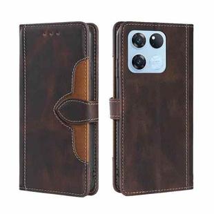 For OnePlus Ace Racing Skin Feel Magnetic Buckle Leather Phone Case(Brown)