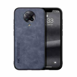 For Xiaomi Redmi K30 Pro Skin Feel Magnetic Leather Back Phone Case(Blue)
