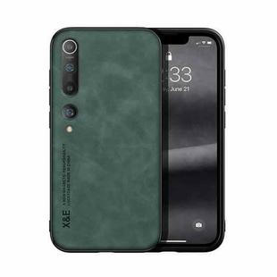 For Xiaomi Mi 10 Skin Feel Magnetic Leather Back Phone Case(Green)