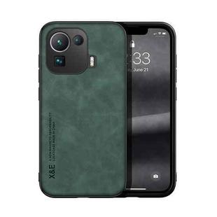 For Xiaomi 11T Pro Skin Feel Magnetic Leather Back Phone Case(Green)