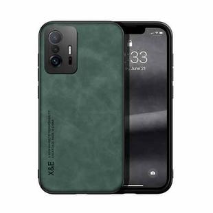 For Xiaomi 11T Skin Feel Magnetic Leather Back Phone Case(Green)
