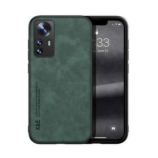 For Xiaomi 12 Skin Feel Magnetic Leather Back Phone Case(Green)