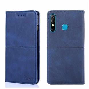 For Infinix Hot 8/Hot 8 Lite/Tecon Camon 12 Cow Texture Magnetic Horizontal Flip Leather Phone Case(Blue)