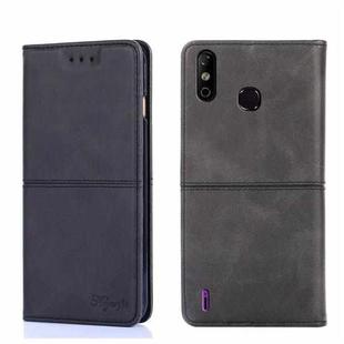 For Infinix Smart 4 X653 Cow Texture Magnetic Horizontal Flip Leather Phone Case(Black)