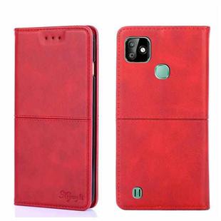 For Infinix Smart HD 2021 X612 Cow Texture Magnetic Horizontal Flip Leather Phone Case(Red)