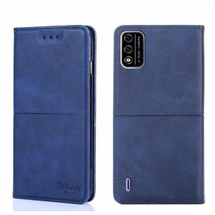 For Itel A48 Cow Texture Magnetic Horizontal Flip Leather Phone Case(Blue)