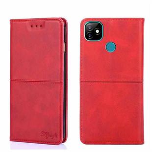 For Itel Vision 1 Cow Texture Magnetic Horizontal Flip Leather Phone Case(Red)