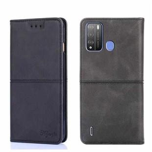 For Itel Vision 1 Pro Cow Texture Magnetic Horizontal Flip Leather Phone Case(Black)