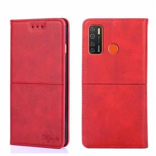 For Tecno Camon 15 CD7/Camon 15 Air/Spark 5/Spark 5 Pro Cow Texture Magnetic Horizontal Flip Leather Phone Case(Red)