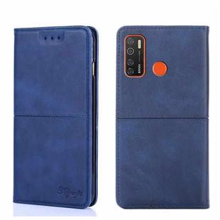 For Tecno Camon 15 CD7/Camon 15 Air/Spark 5/Spark 5 Pro Cow Texture Magnetic Horizontal Flip Leather Phone Case(Blue)