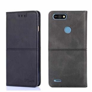 For Tecno Pop 2/Pop 2 F/Pop 2 Pro/Pop 2 Power/Itel P13 Cow Texture Magnetic Horizontal Flip Leather Phone Case(Black)