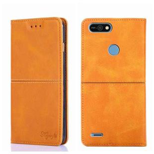 For Tecno Pop 2/Pop 2 F/Pop 2 Pro/Pop 2 Power/Itel P13 Texture Magnetic Horizontal Flip Leather Phone Case(Light Brown)