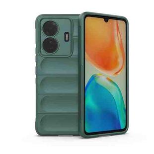 For vivo s15e Magic Shield TPU + Flannel Phone Case(Dark Green)