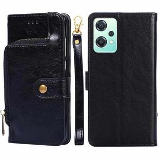 For OnePlus Nord CE 2 Lite 5G Zipper Bag PU + TPU Horizontal Flip Leather Case(Black)