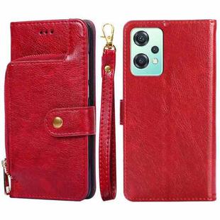 For OnePlus Nord CE 2 Lite 5G Zipper Bag PU + TPU Horizontal Flip Leather Case(Red)