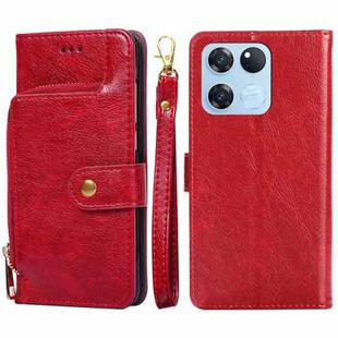 For OnePlus Ace Racing Zipper Bag PU + TPU Horizontal Flip Leather Case(Red)