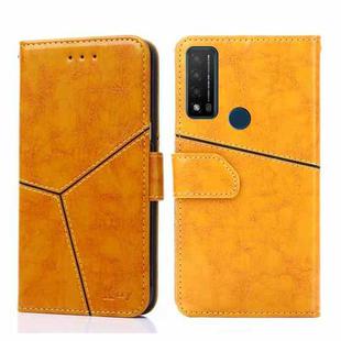 For TCL 20R 5G / Bremen / 20AX 5G Geometric Stitching Horizontal Flip Leather Phone Case(Yellow)
