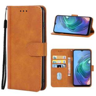 For Motorola Moto G10 Leather Phone Case(Brown)