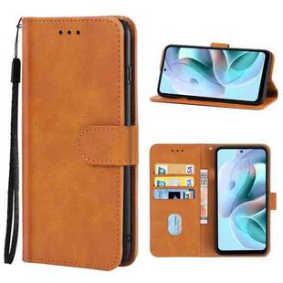 For Motorola Moto G41 Leather Phone Case(Brown)