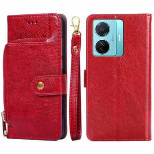 For vivo S15e 5G/T1 Snapdragon 778G Zipper Bag PU + TPU Horizontal Flip Leather Phone Case(Red)